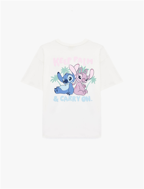 Koton Y26 6Sal10110Ik 010 Ekru Kadın Jersey Kısa Kol T-shirt