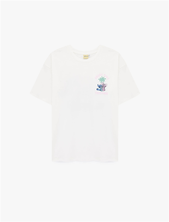 Koton Y26 6Sal10110Ik 010 Ekru Kadın Jersey Kısa Kol T-shirt