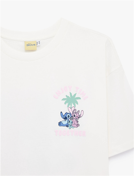 Koton Y26 6Sal10110Ik 010 Ekru Kadın Jersey Kısa Kol T-shirt