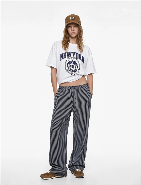 Koton Y26 6Sal10112Ik 010 Ekru Kadın Jersey Kısa Kol T-shirt