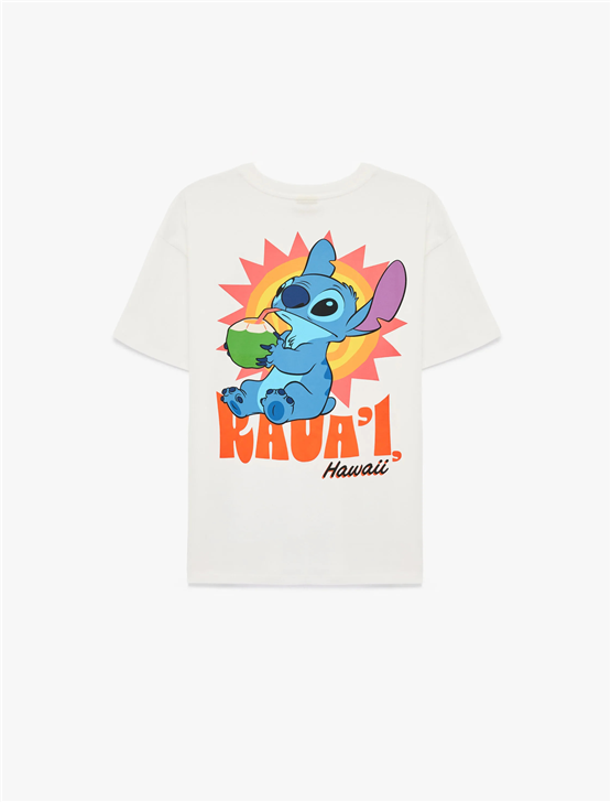 Koton Y26 6Sal10115Ik 010 Ekru Kadın Jersey Kısa Kol T-shirt