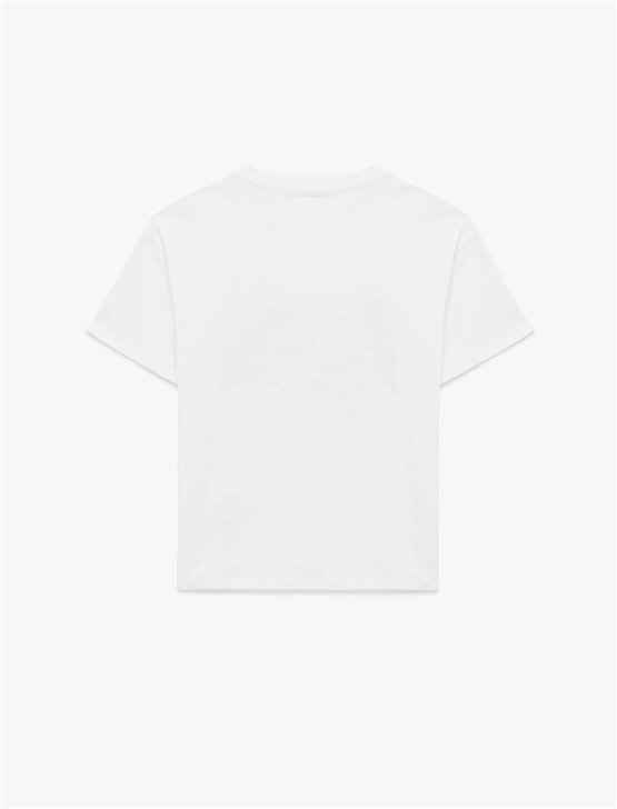 Koton Y26 6Sal10122Ik 010 Ekru Kadın Jersey Kısa Kol T-shirt