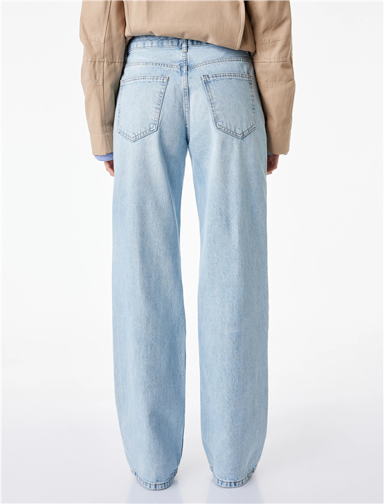 Koton Y26 6Sal40009Md Lgt Açık İndigo Kadın Denim Pantolon