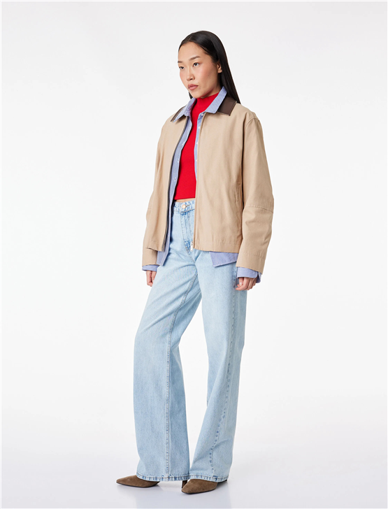 Koton Y26 6Sal40009Md Lgt Açık İndigo Kadın Denim Pantolon