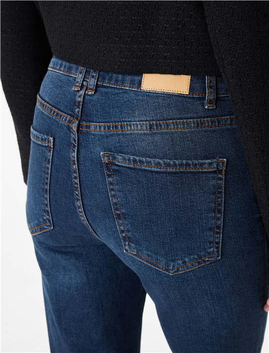 Koton Y26 6Sal40013Md Drk Koyu İndigo Kadın Denim Pantolon