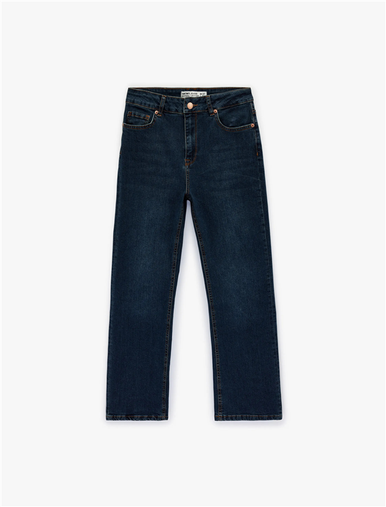 Koton Y26 6Sal40013Md Drk Koyu İndigo Kadın Denim Pantolon