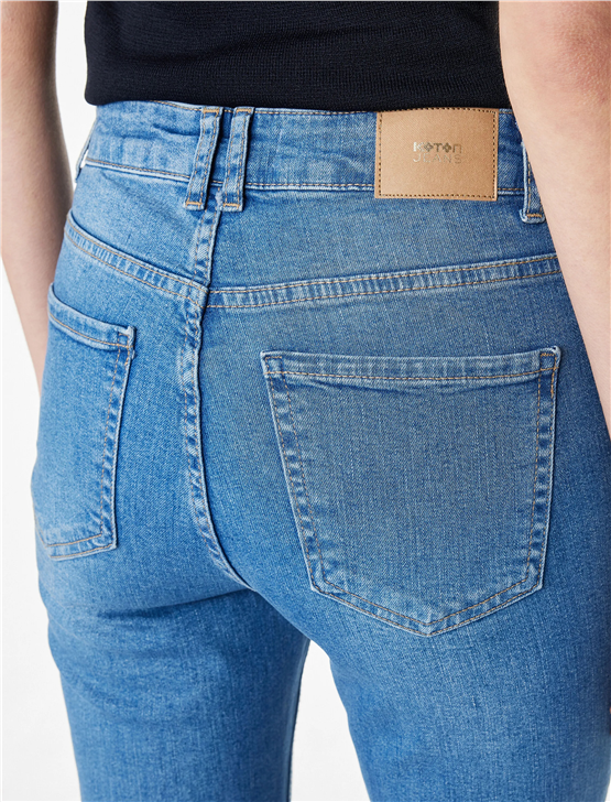 Koton Y26 6Sal40013Md Mıd Orta İndigo Kadın Denim Pantolon