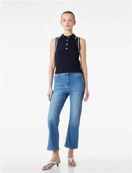 Koton Y26 6Sal40013Md Mıd Orta İndigo Kadın Denim Pantolon
