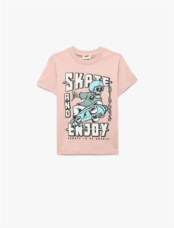 Koton Y26 6Skb10046Tk 265 Pembe Erkek Çocuk Jersey Kısa Kol T-Shirt