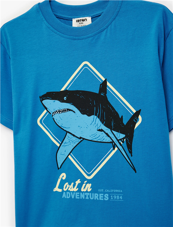 Koton Y26 6Skb10067Tk 704 Lacivert Erkek Çocuk Jersey Kısa Kol T-Shirt