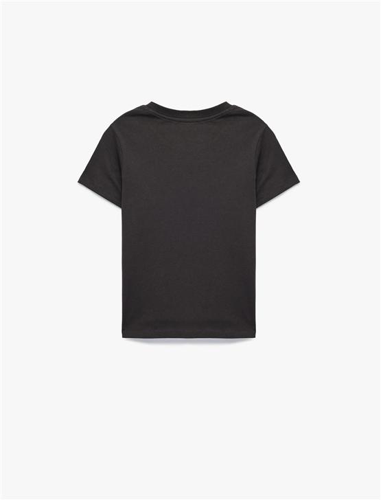 Koton Y26 6Skb10085Tk 931 Antrasıt Erkek Çocuk Jersey Kısa Kol T-Shirt