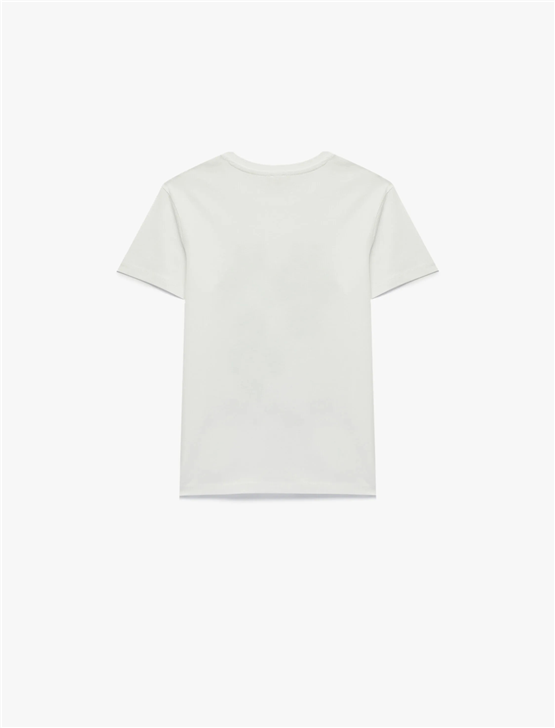 Koton Y26 6Skb10096Tk 000 Beyaz Erkek Çocuk Jersey Kısa Kol T-Shirt