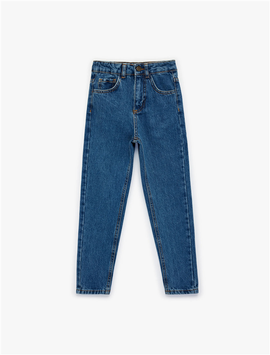 Koton Y26 6Skb40010Td Dın Dark İndigo Erkek Çocuk Denim Pantolon