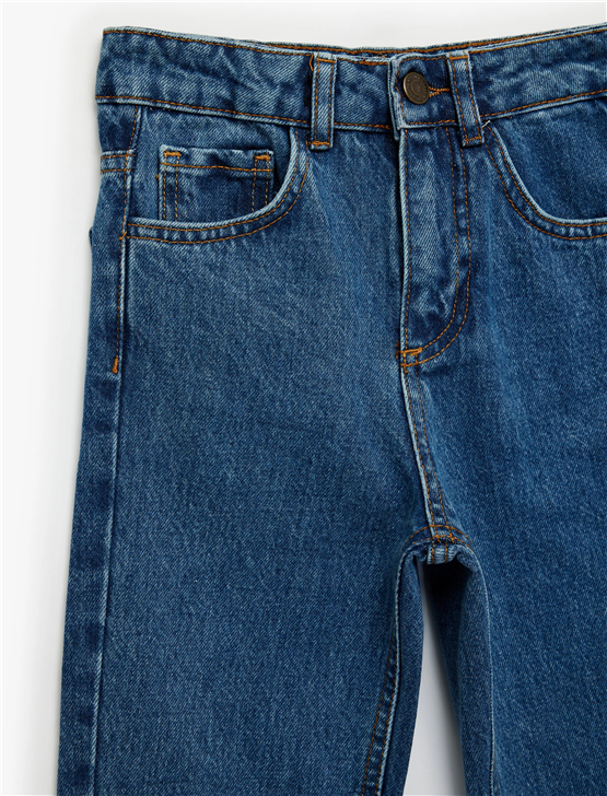 Koton Y26 6Skb40010Td Dın Dark İndigo Erkek Çocuk Denim Pantolon