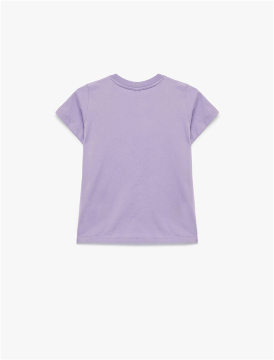 Koton Y26 6Skg10019Ak 359 Lıla Kız Çocuk Jersey Kısa Kol T-Shirt