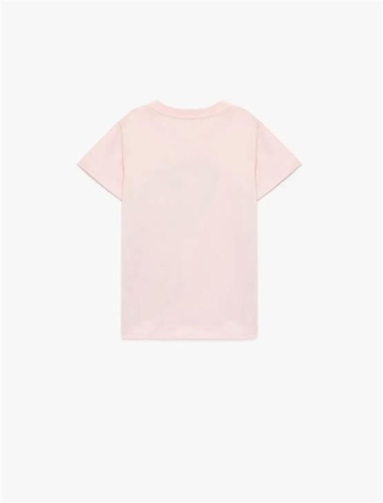 Koton Y26 6Skg10020Ak 274 Pembe Kız Çocuk Jersey Kısa Kol T-Shirt