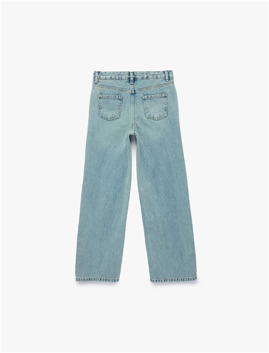 Koton Y26 6Skg40030Ad Lın Lıght İndigo Kız Çocuk Denim Pantolon