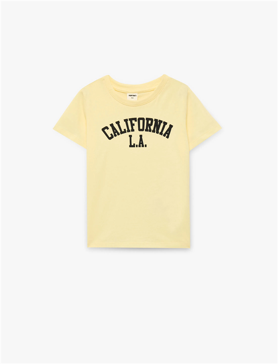 Koton Y26 6Smb10009Tk 152 Sarı Erkek Bebek Jersey Kısa Kol T-Shirt