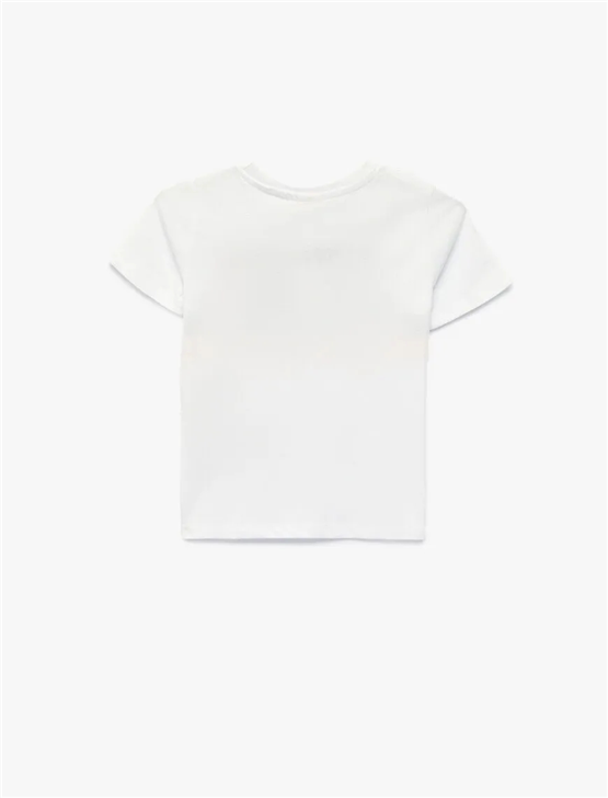 Koton Y26 6Smb10039Tk 010 Ekru Erkek Bebek Jersey Kısa Kol T-Shirt