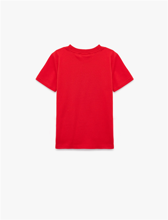 Koton Y26 6Smb10041Tk 411 Kırmızı Erkek Bebek Jersey Kısa Kol T-Shirt