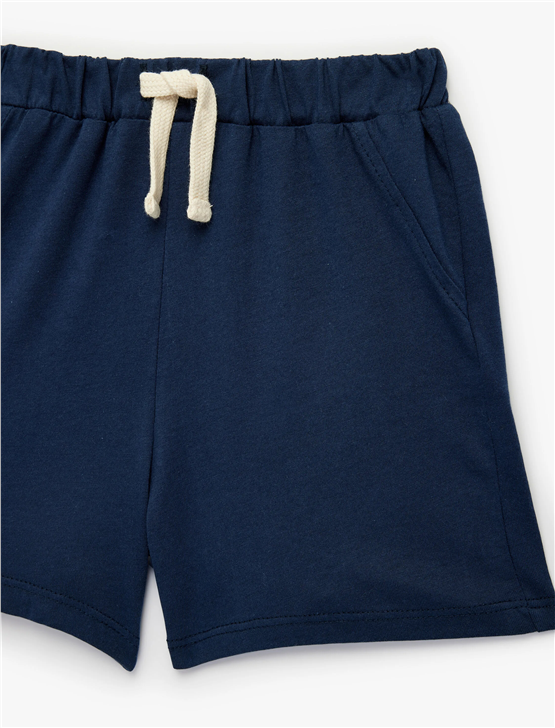 Koton Y26 6Smb40006Tk 704 Lacivert Erkek Bebek Jersey Short