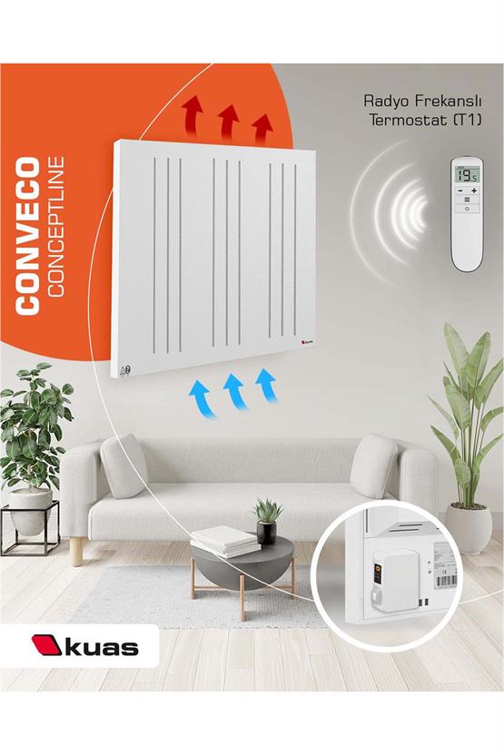Kuas Conveco R 2000w  Rf Uzaktan Kumandalı, Elektrikli Panel Isıtıcı, Konvektör, Radyatör