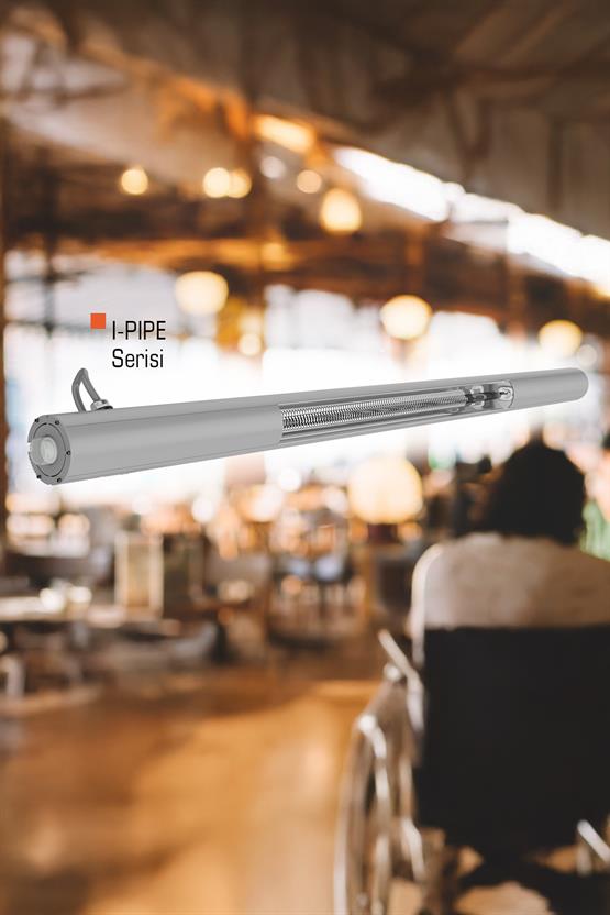 Kuas İ-Pipe 1000WInfrared Karbon Isıtıcı Tavan/Duvar Tipi Ayaksız