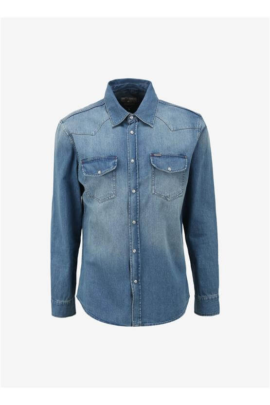 Lee Cooper 242 Lcm 141002 Dn2065 Melora Db Lıght Wolker Erkek Jean Gömlek