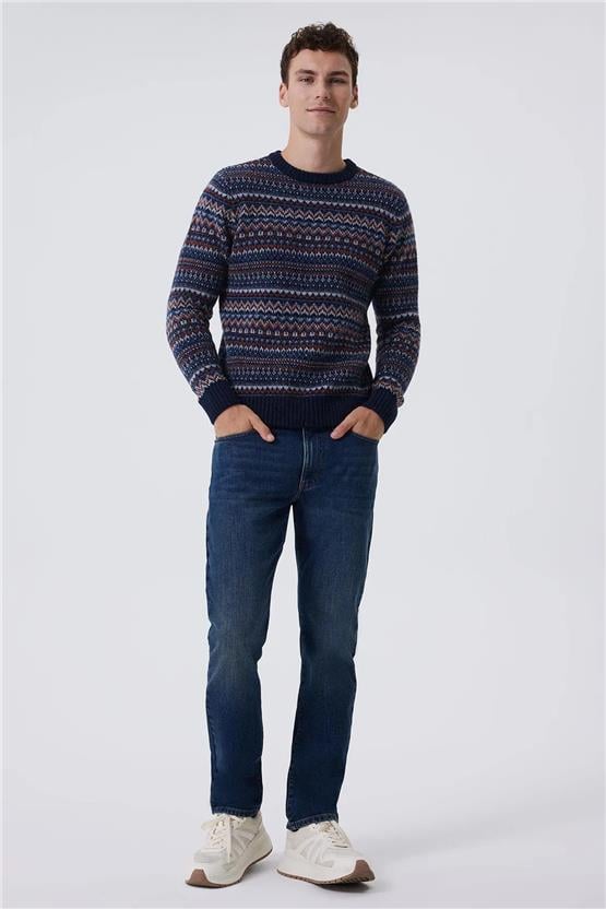 Lee Cooper K24 241035 2501 Lacivert Revers Erkek Kazak