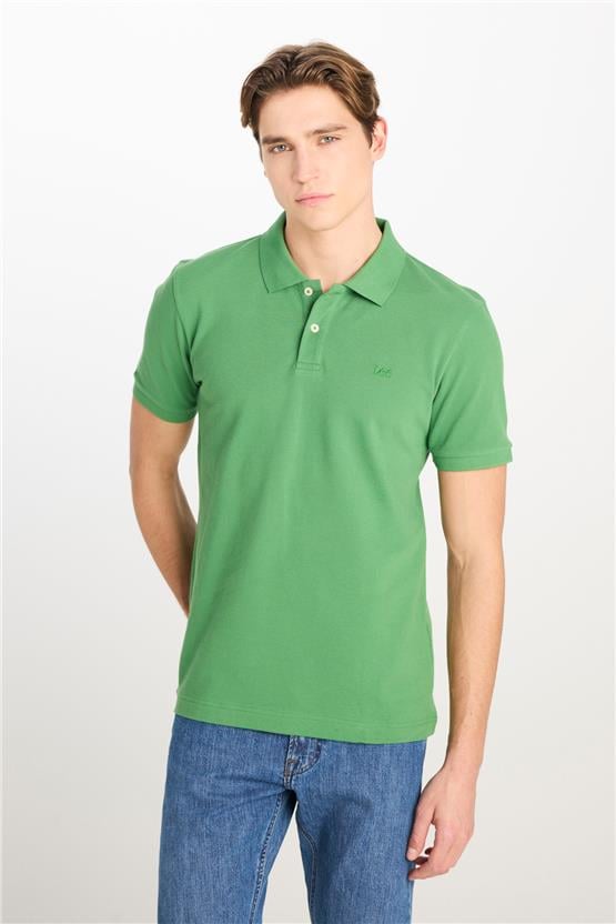Lee L211810 303 Mint Green Erkek Regular Fit Polo Yaka T-Shirt