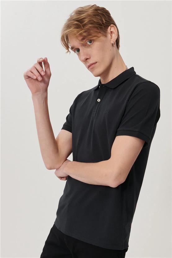 Lee L211810001 Siyah Erkek Polo T-shirt