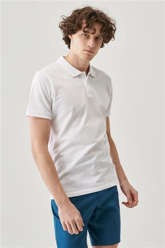 Lee L211810102 Kırık Beyaz Erkek Polo T-shirt