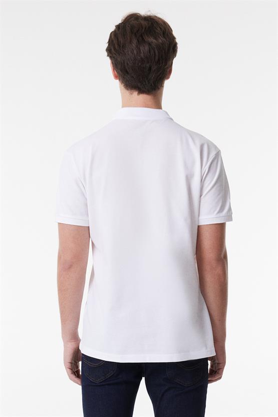 Lee L211810102 Kırık Beyaz Erkek Polo T-shirt