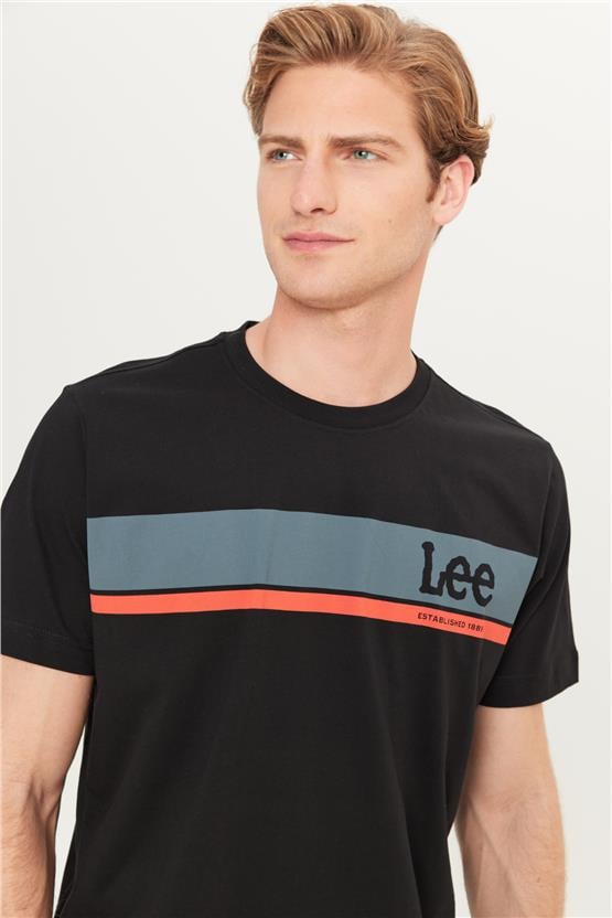 Lee L211918001 Siyah Erkek T-shirt