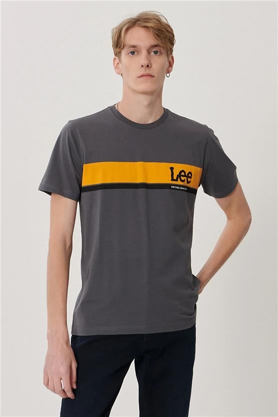 Lee L211918003 Antrasit Erkek T-shirt