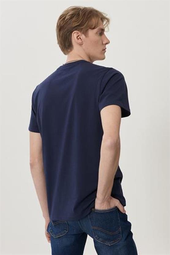Lee L211918410 Lacivert Erkek T-shirt