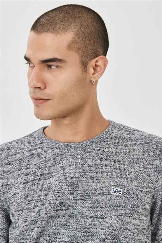 Lee L212149 Gray 035 Erkek Regular Uzun Kollu Balıkçı Yaka Triko