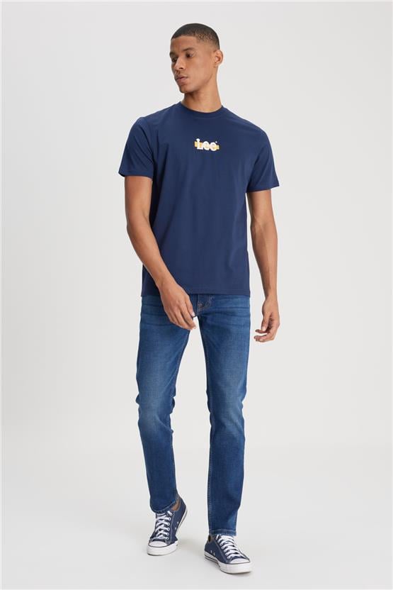 Lee L241521 410 Navy Erkek T-Shırt