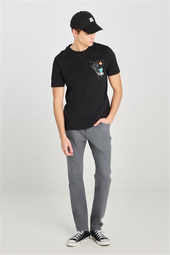 Lee L2510319 001 Black Erkek Regular Fıt Grafık Baskılı T-Shırt