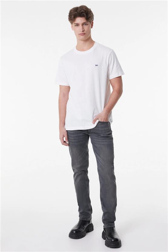 Lee L60Ufq12 100 White Erkek Regular Bisiklet Yaka T-Shirt