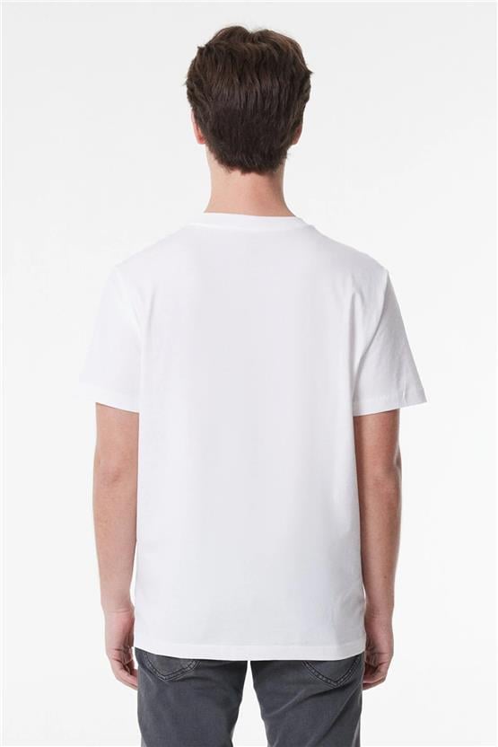 Lee L60Ufq12 100 White Erkek Regular Bisiklet Yaka T-Shirt