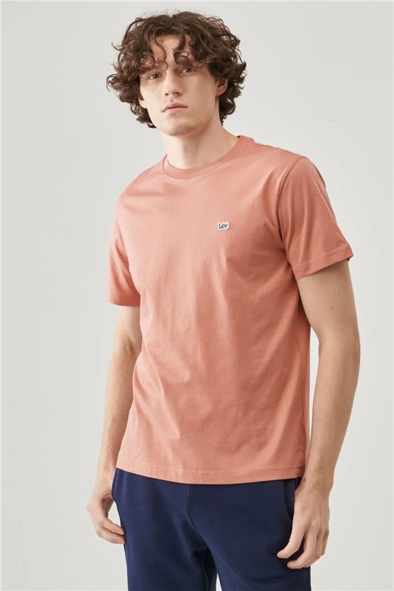 Lee L60Ufquk Rust Erkek Lightweight Ss Small Logo Crew Neck Bisiklet Yaka T-Shirt