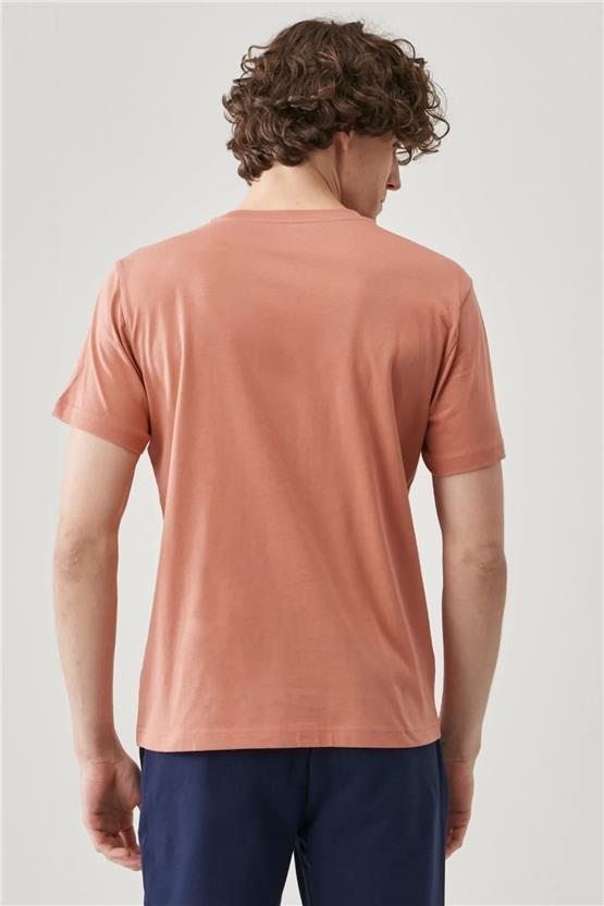 Lee L60Ufquk Rust Erkek Lightweight Ss Small Logo Crew Neck Bisiklet Yaka T-Shirt