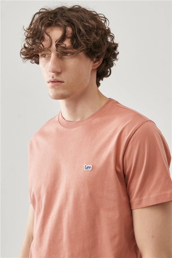 Lee L60Ufquk Rust Erkek Lightweight Ss Small Logo Crew Neck Bisiklet Yaka T-Shirt
