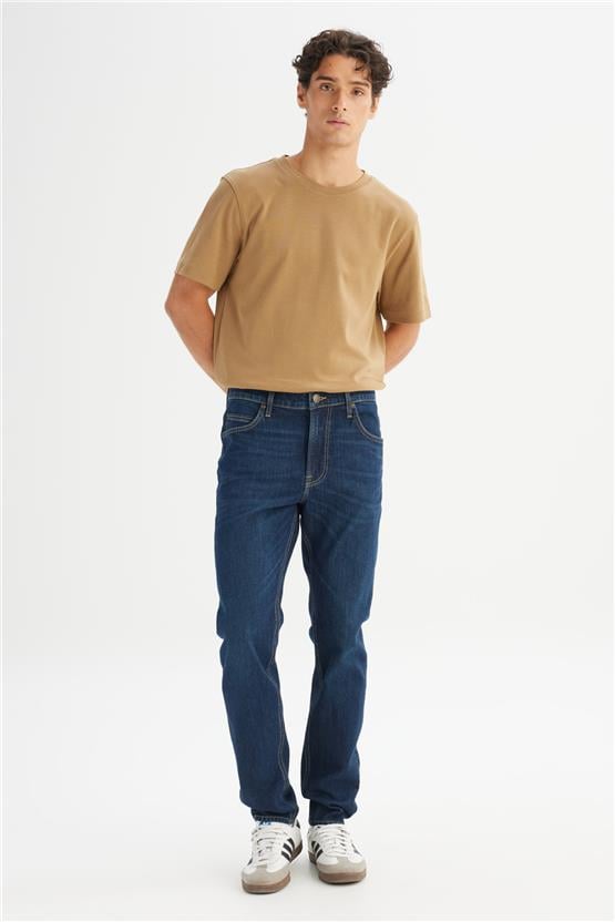 Lee L70100033 Rıder 317 Dark Indıgo Erkek Slım Fıt Normal Bel Duz Paca Jean Pantolon