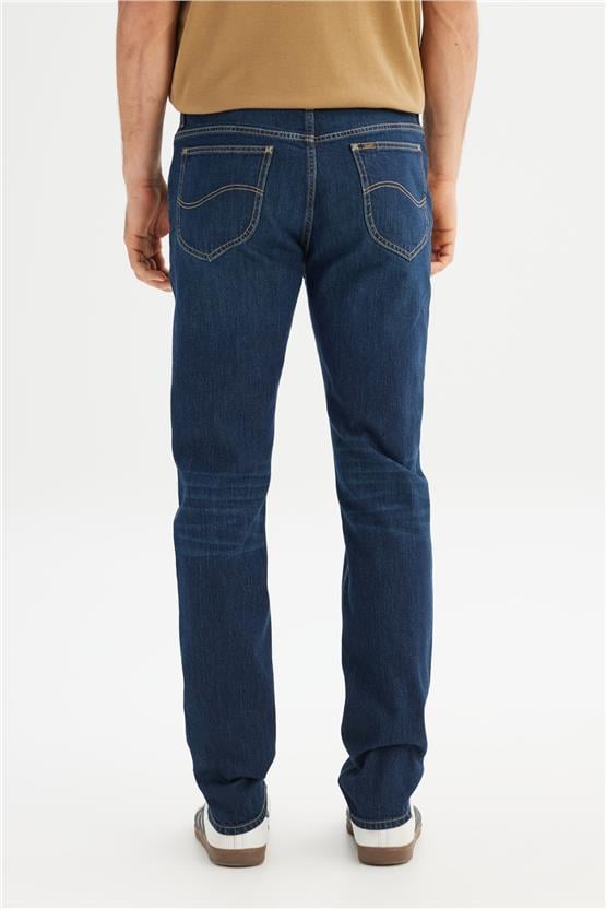 Lee L70100033 Rıder 317 Dark Indıgo Erkek Slım Fıt Normal Bel Duz Paca Jean Pantolon