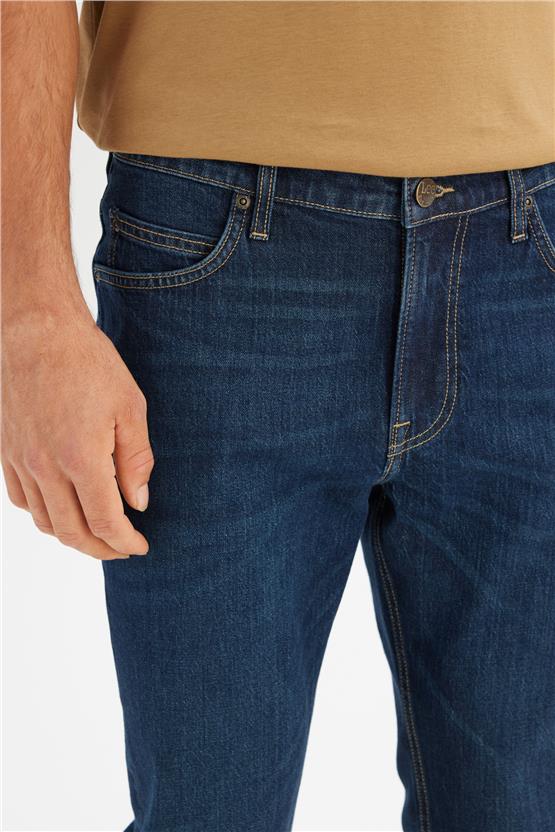 Lee L70100033 Rıder 317 Dark Indıgo Erkek Slım Fıt Normal Bel Duz Paca Jean Pantolon