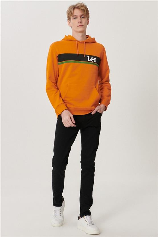 Lee L719 Siyah 001 Erkek Slim TapeKırmızı Normal Bel Dar Luke Slim TapeKırmızı Jean Pantolon