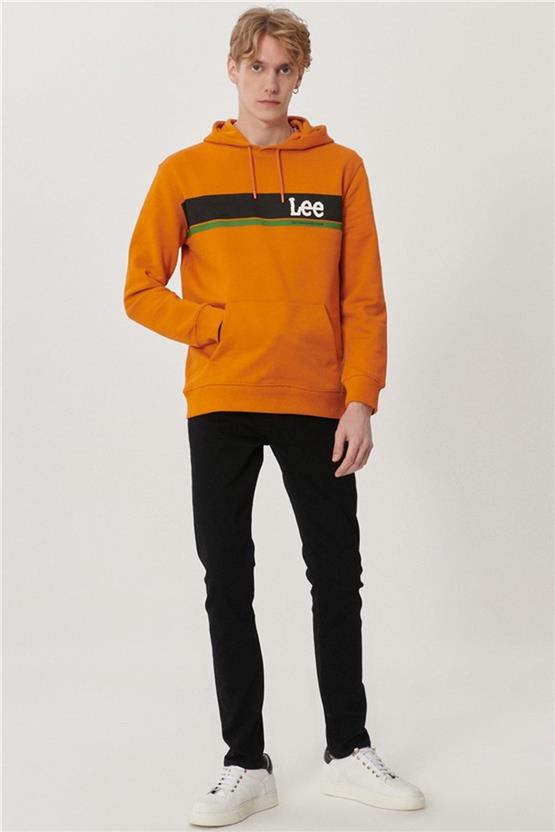 Lee L719 Siyah 001 Erkek Slim TapeKırmızı Normal Bel Dar Luke Slim TapeKırmızı Jean Pantolon