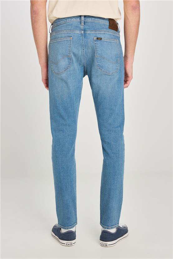 Lee L71900057 Luke 318 Mıd Indıgo Erkek Slım Tapered Normal Bel Dar Paca Jean Pantolon